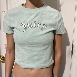y2k juicy light blue baby tee🎀